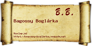 Bagossy Boglárka névjegykártya