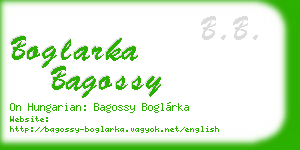 boglarka bagossy business card
